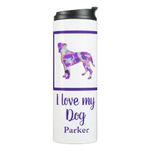 Boxer Dog Niedliche Silhouette PPY&B Thermosbecher