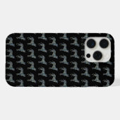Boxer Dog Niedliche Silhouette Raster Black iPhone Hülle (Rückseite (Horizontal))