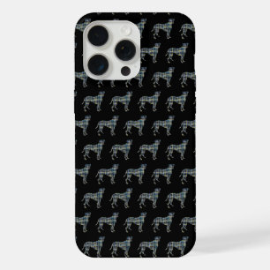 Boxer Dog Niedliche Silhouette Raster Black iPhone 15 Pro Max Hülle