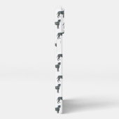 Boxer Dog Niedliche Silhouette Raster White iPhone Hülle (Rechte Seite)