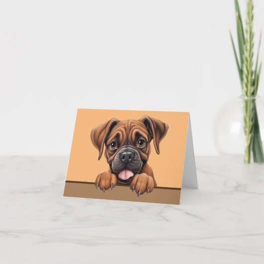 Boxer Dog Notecard oder Dankeschön Karte (Vorderseite)