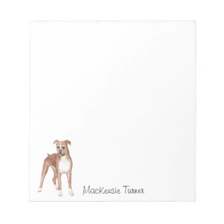 Boxer Dog Notepad | Benutzerdefiniert | Wasserfarb Notizblock