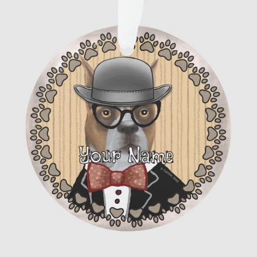 Boxer Dog Ornament (Vorderseite)
