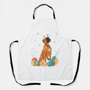 Boxer Dog Ostersonniges Shirt Dog Schürze