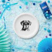 Boxer Dog Pappteller (Party)