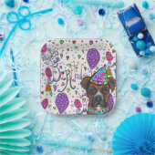Boxer Dog Pappteller (Party)