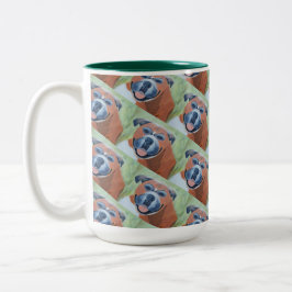boxer dog pattern mug zweifarbige tasse