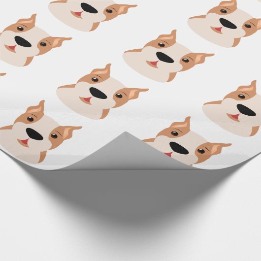 BOXER DOG PATTERN Wrapping Paper Geschenkpapier (Ecke)