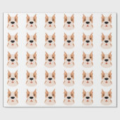 BOXER DOG PATTERN Wrapping Paper Geschenkpapier (Flach)