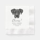 Boxer Dog Personalisiert Cheers Napkins Serviette (Vorderseite)