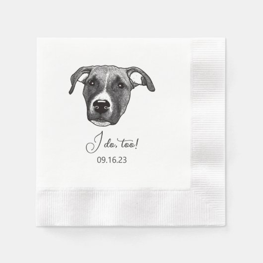 Boxer Dog Personalisiert I do to Napkins Serviette (Vorderseite)