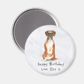 Boxer Dog Personalisiert Magnet (Vorderseite/Rückseite)