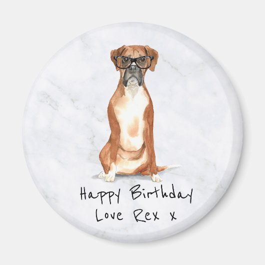 Boxer Dog Personalisiert Magnet (Vorne)