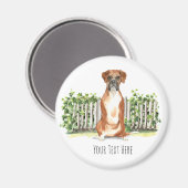 Boxer Dog Personalisiert Magnet (Vorderseite/Rückseite)