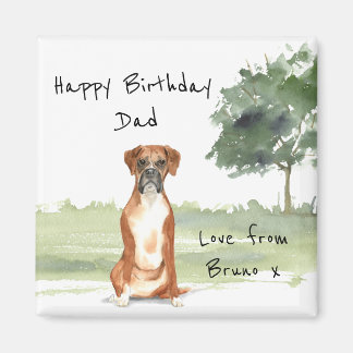 Boxer Dog Personalisiert Magnet