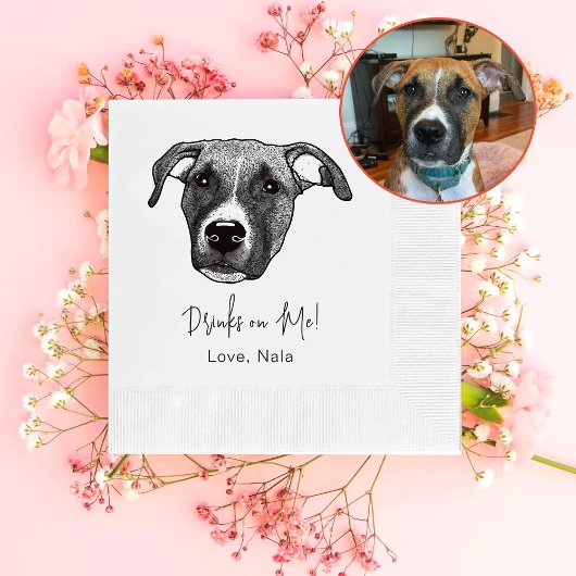 Boxer Dog Personalisiert trinken Serviette