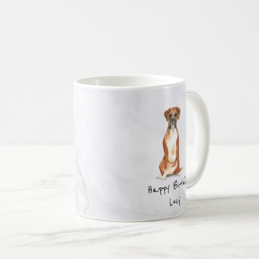 Boxer Dog personalisierte Mug Kaffeetasse (VorderseiteRechts)