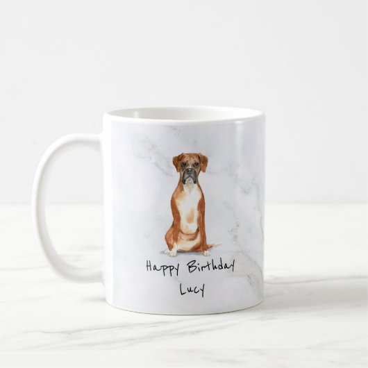 Boxer Dog personalisierte Mug Kaffeetasse (Links)