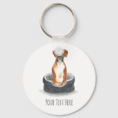 Boxer Dog Personalisierter Schlüsselring Schlüsselanhänger (Vorderseite)