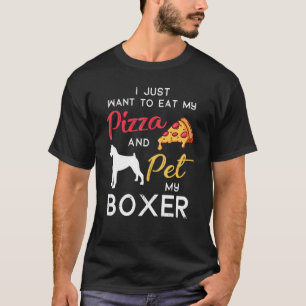 Boxer Dog Pizza Besitzer Weihnachten Geburtstag T-Shirt