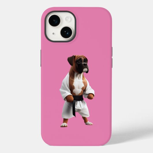 Boxer Dog Play Karate, Boxer Dog Karate Player Case-Mate iPhone Hülle (Rückseite)