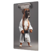Boxer Dog Play Karate, Boxer Dog Karate Player Klemmbrett (Links)