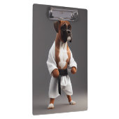 Boxer Dog Play Karate, Boxer Dog Karate Player Klemmbrett (Rechts)