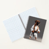 Boxer Dog Play Karate, Boxer Dog Karate Player Notizblock (Innenseite)