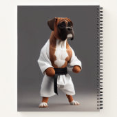 Boxer Dog Play Karate, Boxer Dog Karate Player Notizblock (Rückseite)