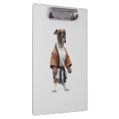 Boxer Dog Play Karate, Karate Champion Boxer Dog Klemmbrett (Rechts)
