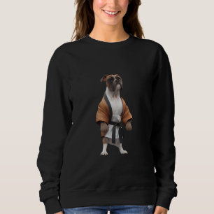 Boxer Dog Play Karate, Karate Champion Boxer Dog Sweatshirt