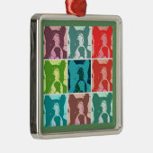 Boxer Dog/Pop Art Silbernes Ornament (Rechts)