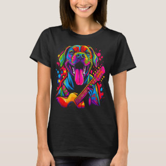 Boxer Dog Pop Gitarrist T-Shirt