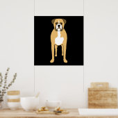Boxer Dog. Poster (Küche)