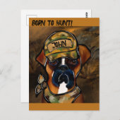 Boxer Dog Postkarte (Vorne/Hinten)