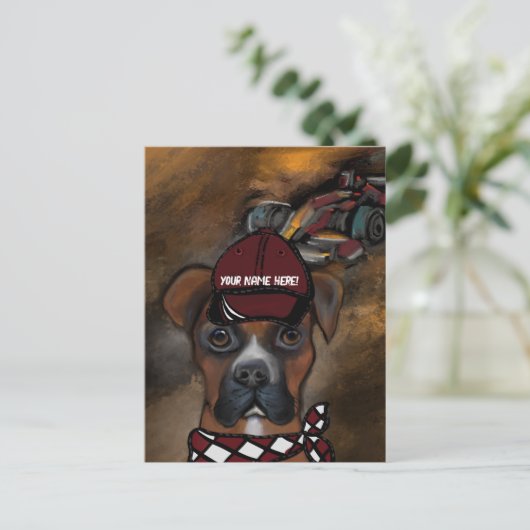 Boxer Dog Postkarte (Stehend Vorderseite)