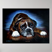 Boxer Dog Print, Poster (Vorne)