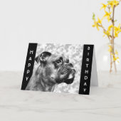 Boxer Dog Profil Karte (Gelbe Blume)