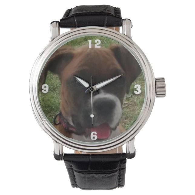 BOXER DOG PUPPY watch Armbanduhr (Vorderseite)