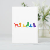 Boxer Dog Rainbow Dankeskarte (Stehend Vorderseite)