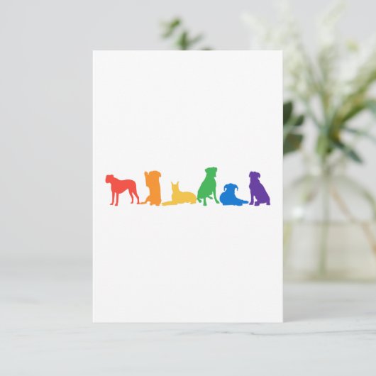 Boxer Dog Rainbow Dankeskarte (Stehend Vorderseite)