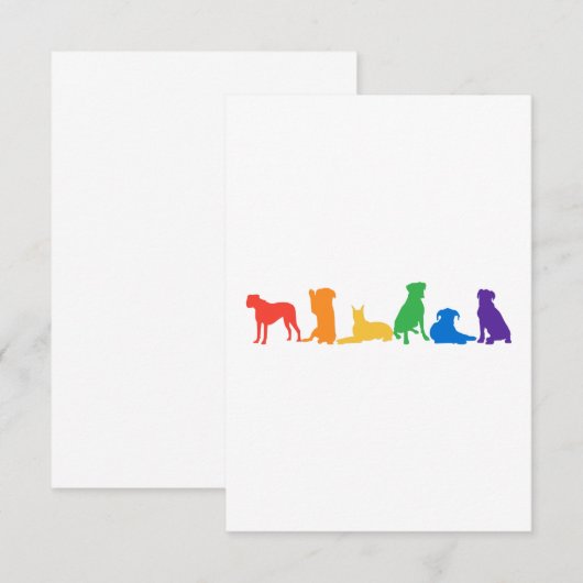 Boxer Dog Rainbow Dankeskarte (Vorne/Hinten)