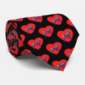 Boxer Dog Red Valentine's Day Heart Krawatte (Gerollt)