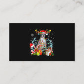 Boxer Dog Rentier Weihnachtsbaum Lichter Pajama Xm Visitenkarte (Vorderseite)