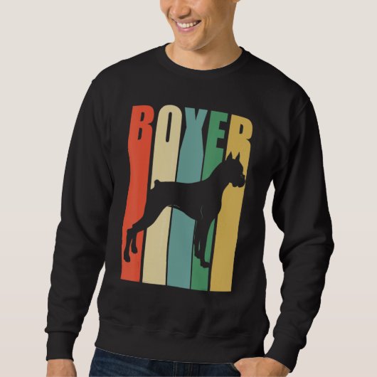 Boxer Dog Retro Sweatshirt (Vorderseite)