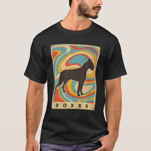 Boxer Dog Retro Vintag T-Shirt (Vorderseite)