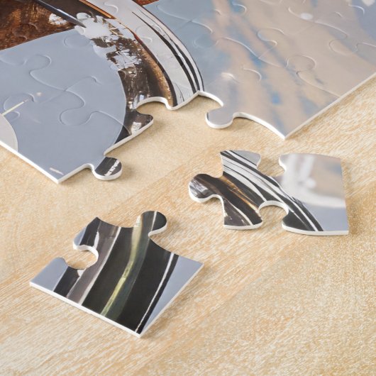 Boxer Dog Riding Motorrad Weihnachten Puzzle (Seite)