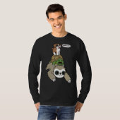 Boxer Dog Riding Sloth Tortoise T-Shirt (Vorne ganz)