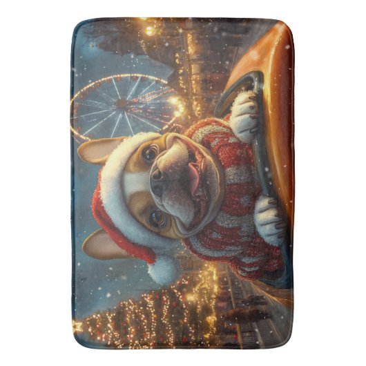 Boxer Dog Roller Untersetzer Weihnachten Badematte (Vorderseite Vertikal)