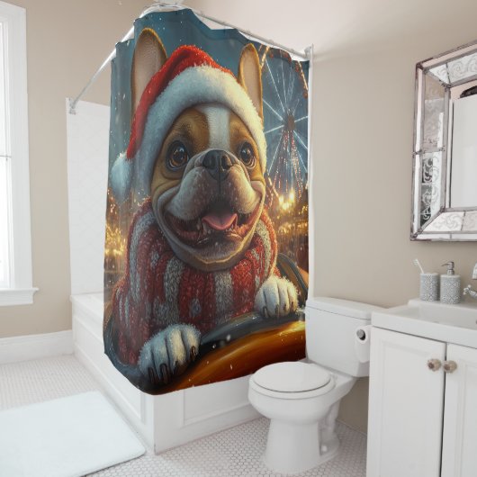 Boxer Dog Roller Untersetzer Weihnachten Duschvorhang (Beispiel)